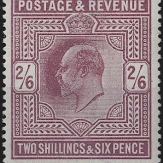 Great Britain 1911 2/6 King Edward VII Dark Purple SG 317 Cat £325 Somerset House Print MLH