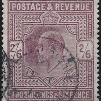 Great Britain 1911 2/6 King Edward VII Dull Reddish-Purple SG 316 Cat £180 Somerset House Print Fine Used