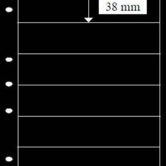 Hagner Single Sided Black Stocksheets – 6 Strips (Pack 10)
