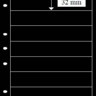 Hagner Single Sided Black Stocksheets – 7 Strips (Pack 10)