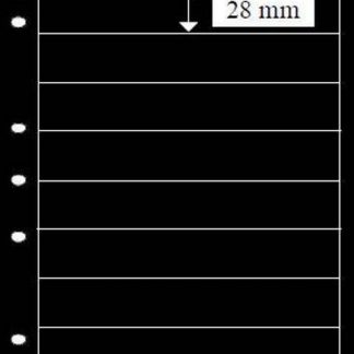 Hagner Single Sided Black Stocksheets – 8 Strips (Pack 10)